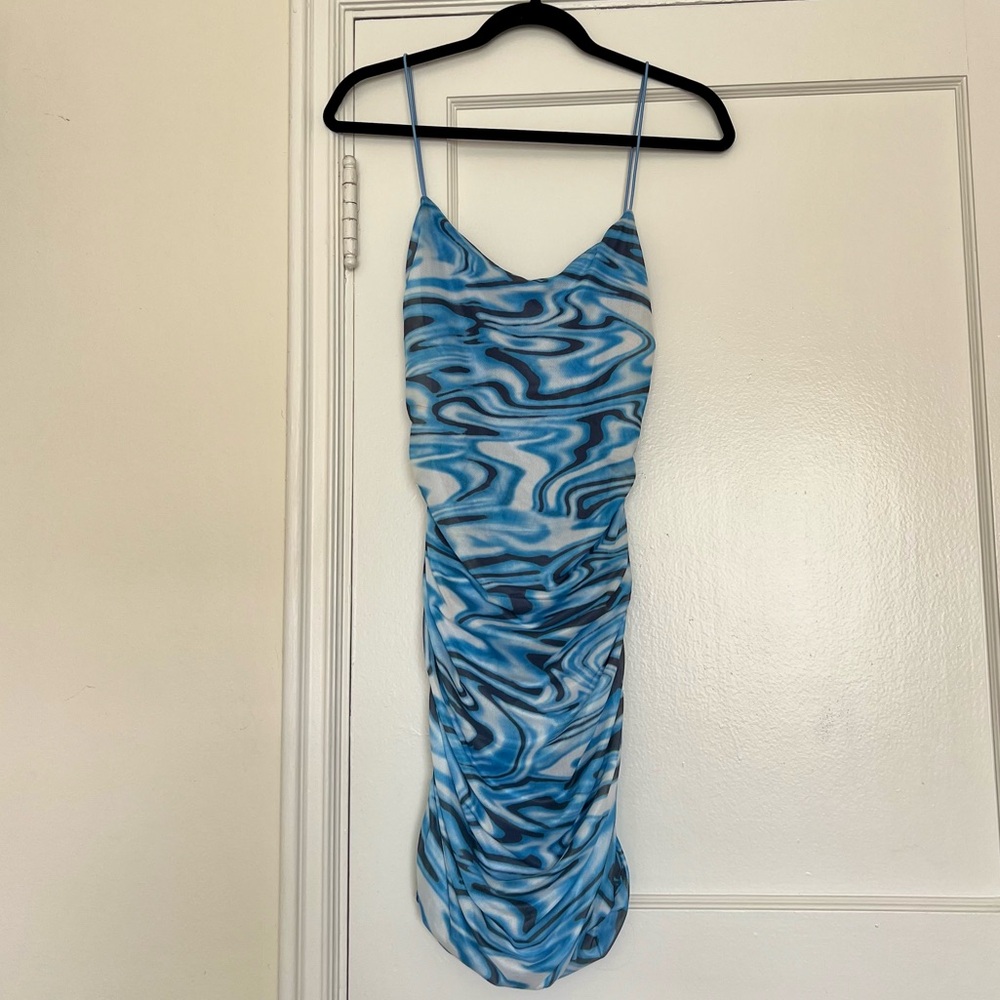 That’s So Fetch Y2K Blue Marble Mini Dress